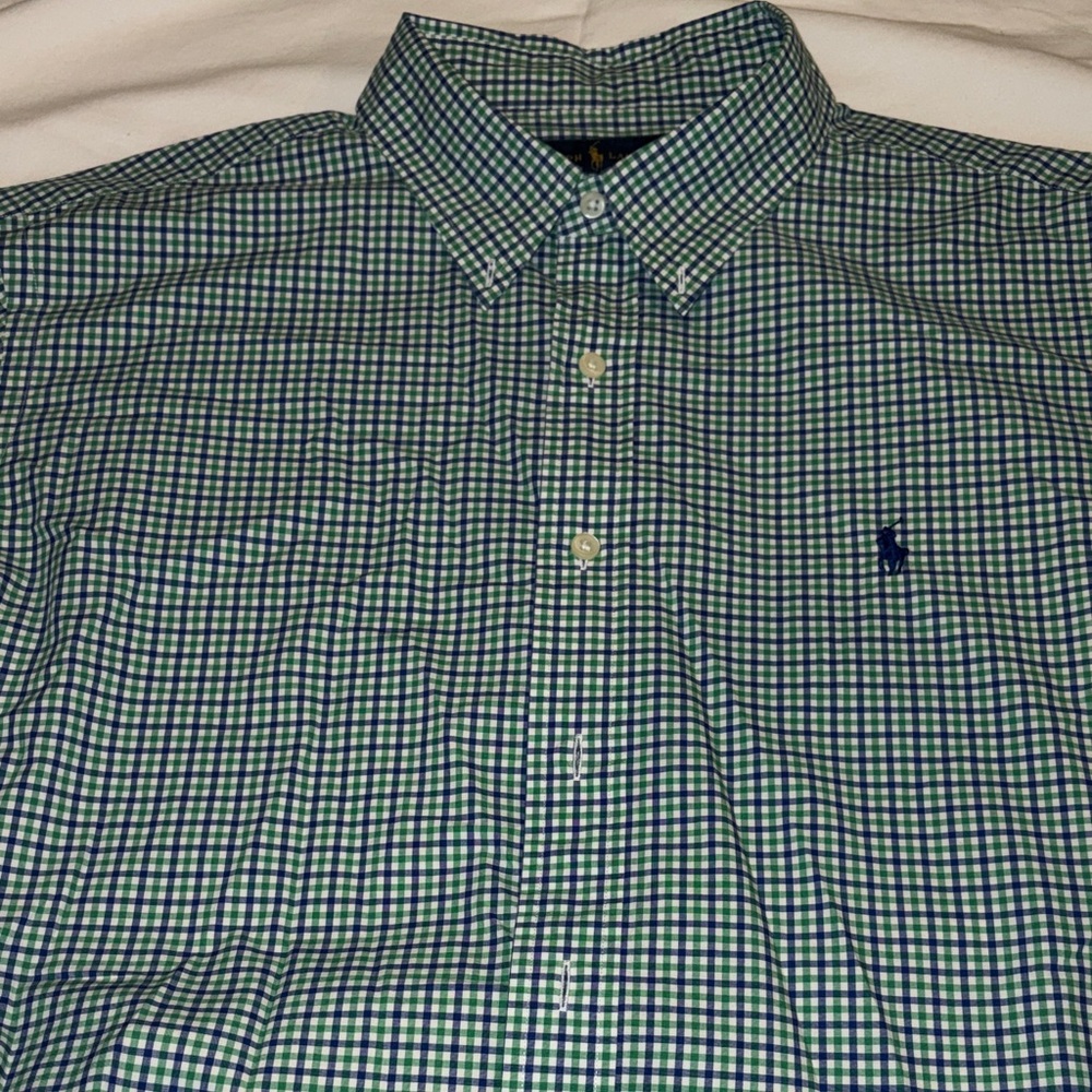 Polo Ralph Lauren Green and Blue Plaid Shirt